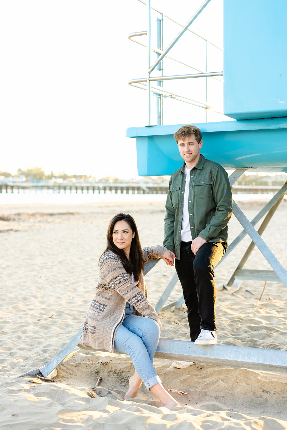 Playful Santa Cruz Beach Boardwalk Engagement Photos Sarah